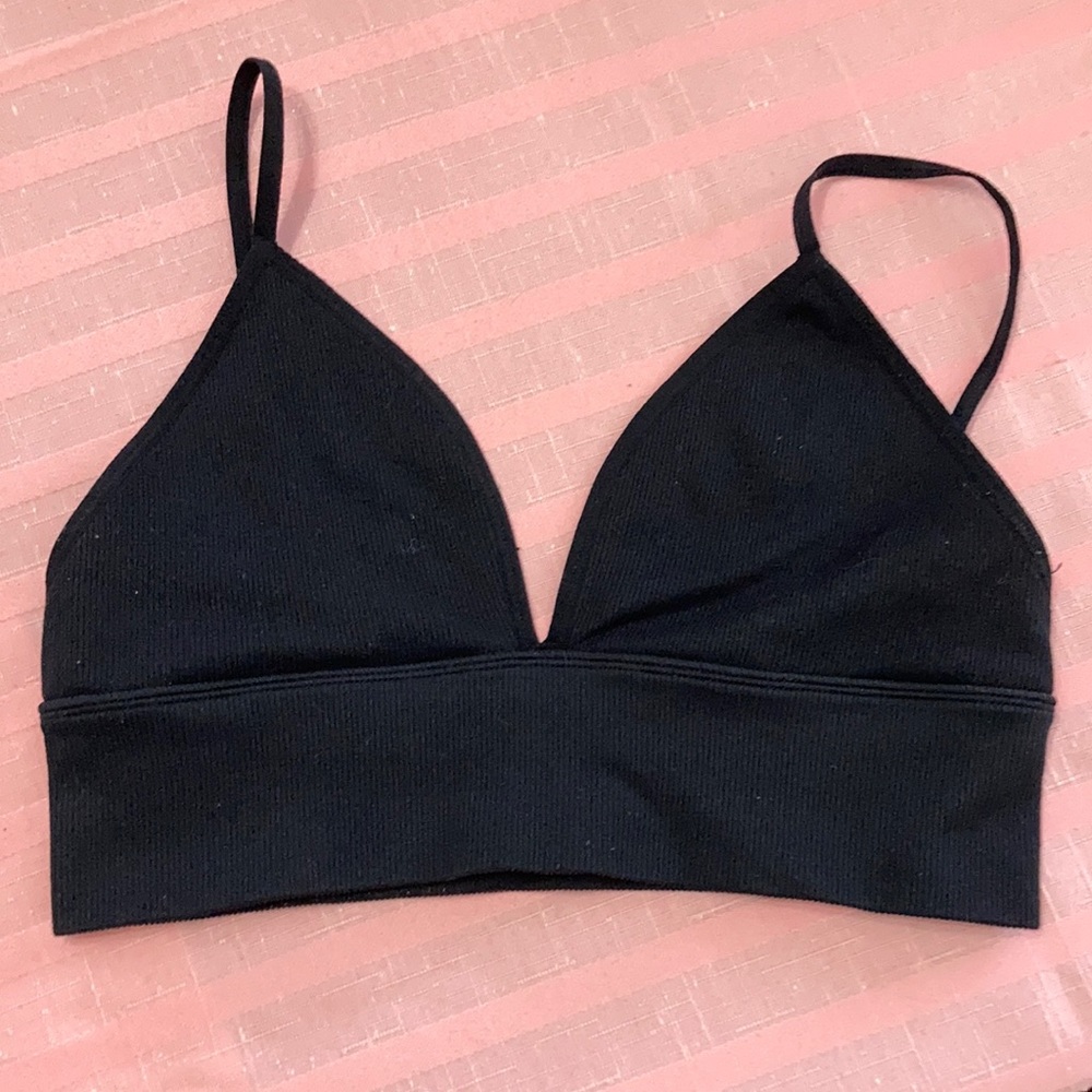 2 Abercrombie Bralettes (White/Black) - Picture 2 of 6